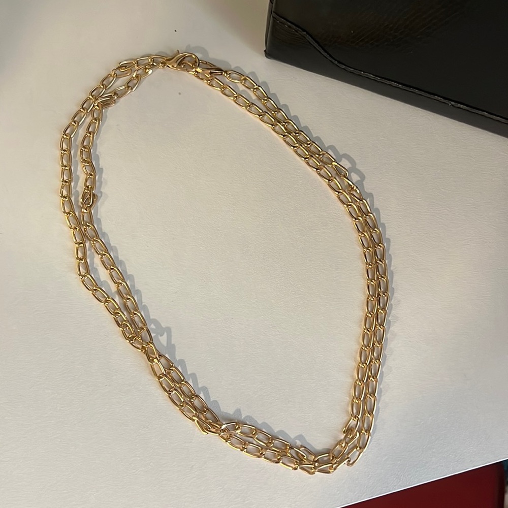 Shiny Gold Color Chain Wallet Converter